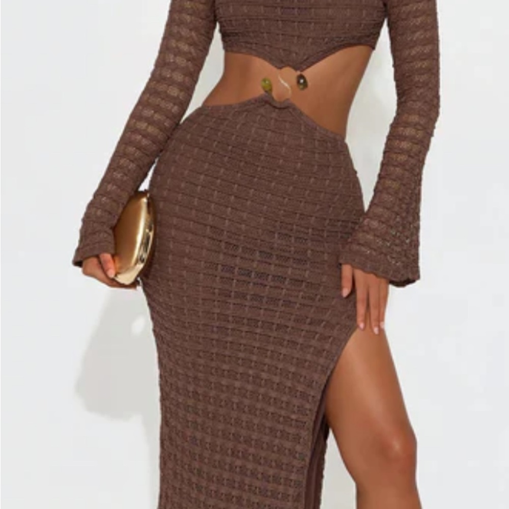 Fashion Nova Brown Maxi Dress
